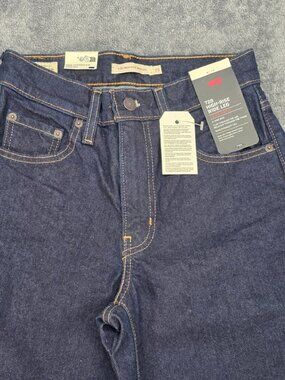 Levi’s 728 High Rise Wide Leg Jeans Women Size 25x32 NWT Dark Wash